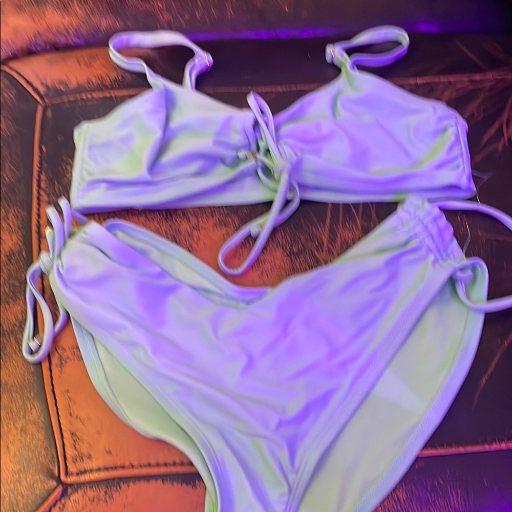 NEW Time and Tru MINT Green Bikini Set